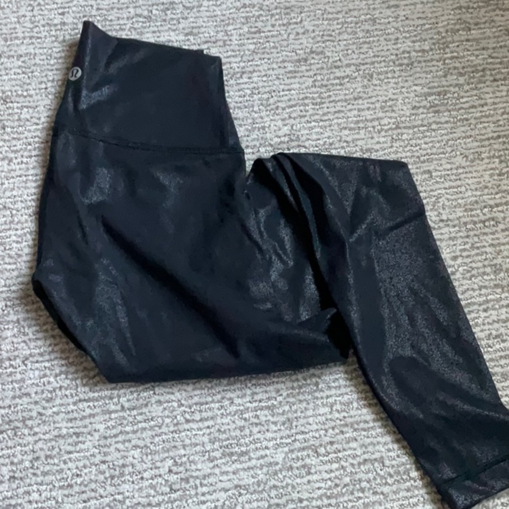 Lululemon Athletica Black Shimmer Tights